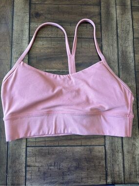Savvi Light Pink Strappy Sports Bralette